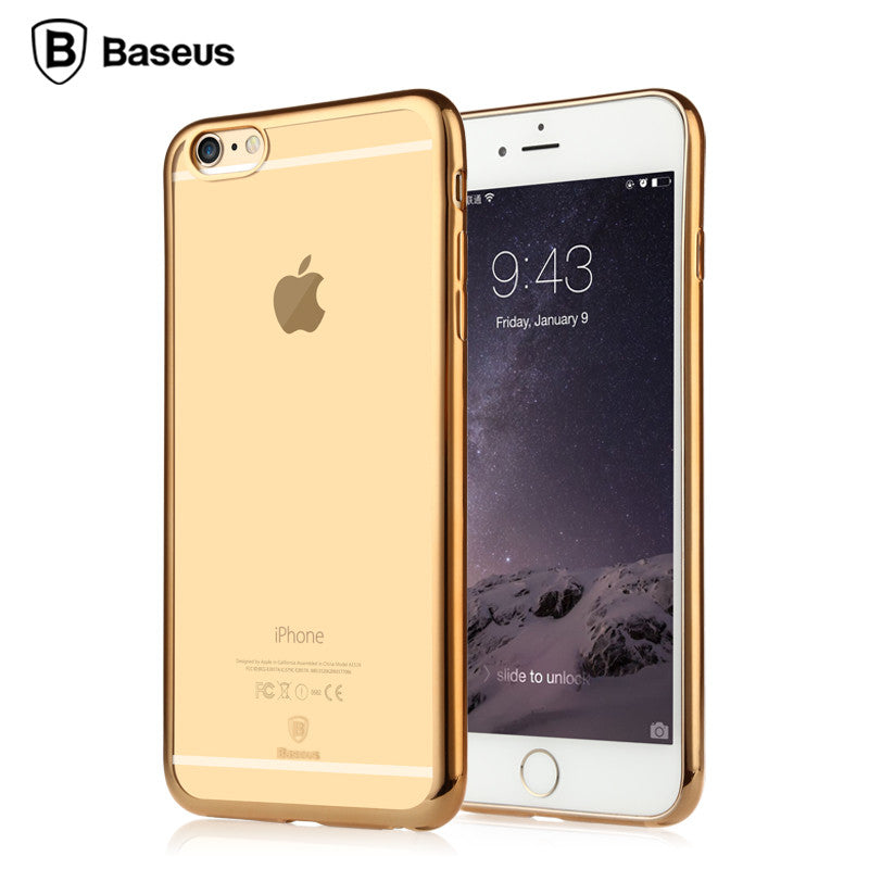 For Apple iPhone 6 6s plus 4.7'' 5.5'' Case Baseus Slim Crystal Clear TPU Silicone Protective Cover Cases