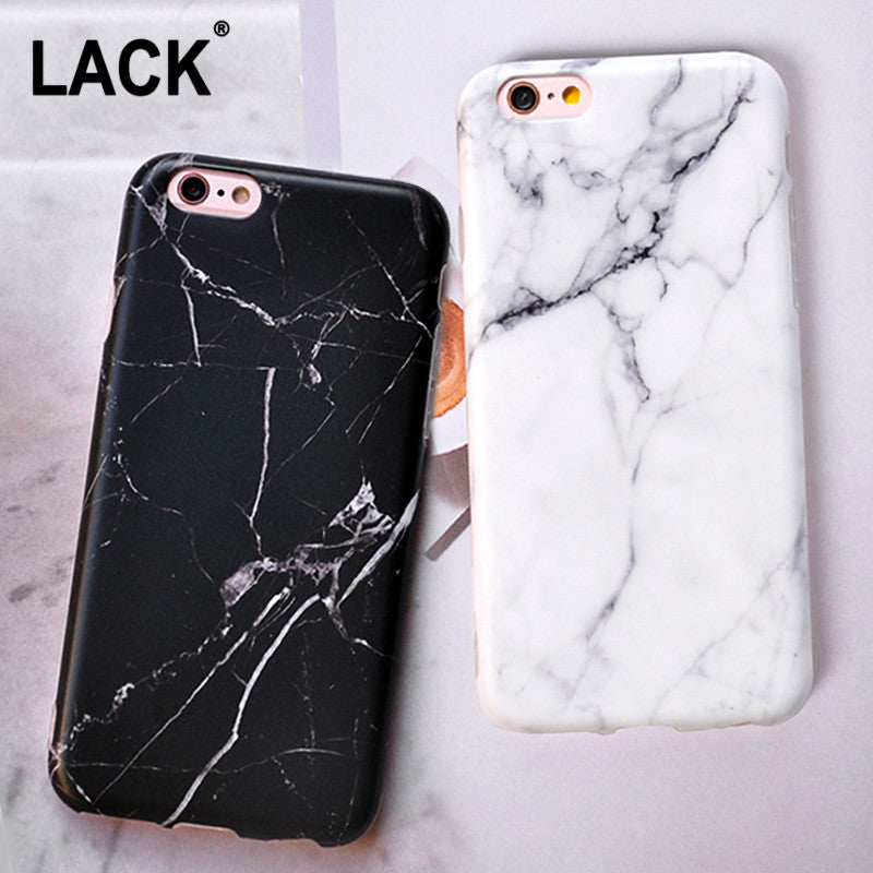 LACK Fashion IMD Marble Stone Case For iphone 6 Case For iphone 6S 7 7 Plus Classic Black White Marble Painted Phone Cases Cover