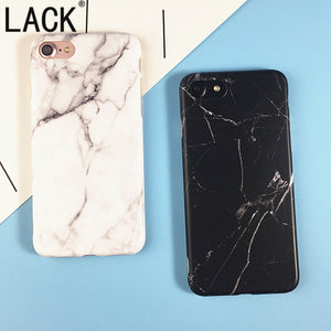 LACK Fashion IMD Marble Stone Case For iphone 6 Case For iphone 6S 7 7 Plus Classic Black White Marble Painted Phone Cases Cover