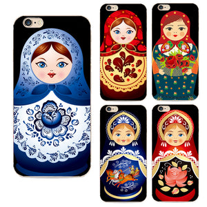 back cover for Apple iphone 6 case Lovely cartoon Russian dolls pattern painted case for iphone 6s cases TPU cover