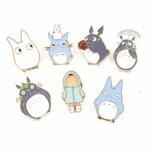 X181 Cartoon Cute Totoro Metal Brooch Pins Button Pins Jeans Bag Decoration Brooches Gift Wholesale