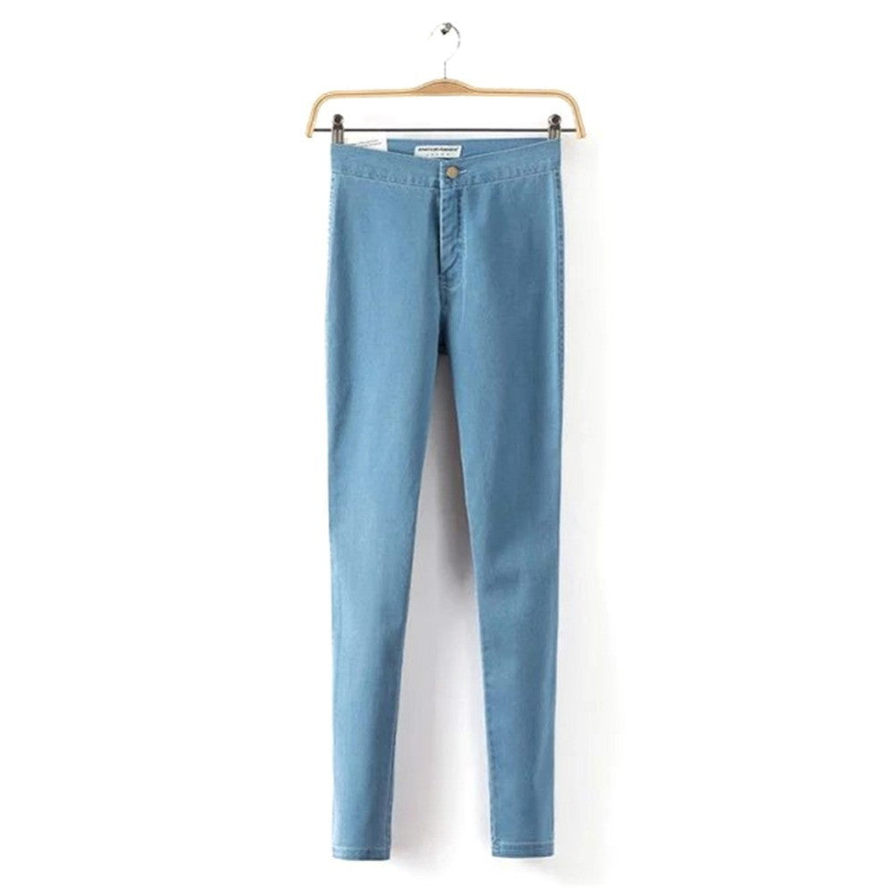 Women\'s High Waist Skinny Slim Denim Jeans Trouser Long Pencil Pants Stretchy 2017
