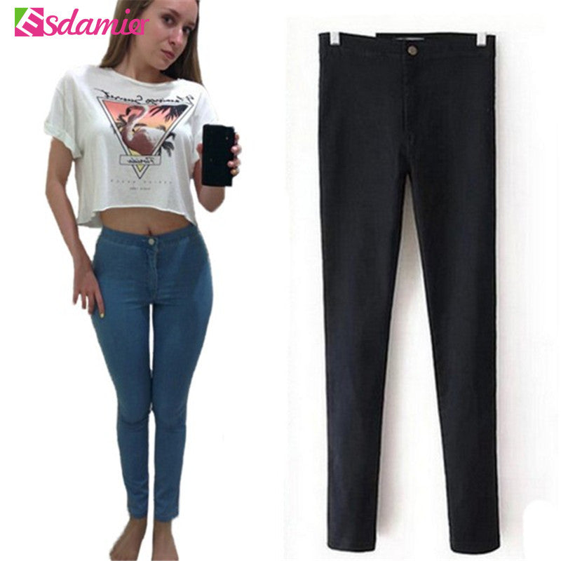 Hot Selling Spring High Waist Jeans Woman Skinny Jeans Femme Stretch Women's Pants Denim Women Jeans Trousers For Women