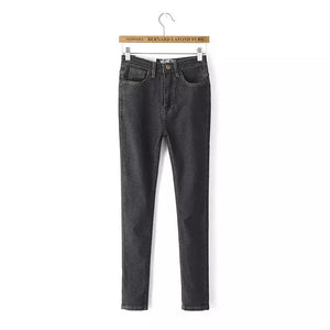High Waist High Elastic Jeans Women Hot Sale American Apparel Skinny Pencil Denim Pants Fashion Pantalones Vaqueros Mujer