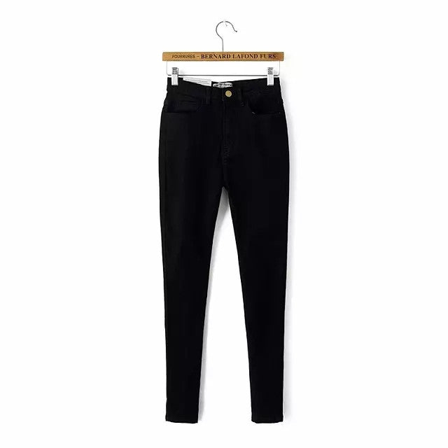 High Waist High Elastic Jeans Women Hot Sale American Apparel Skinny Pencil Denim Pants Fashion Pantalones Vaqueros Mujer
