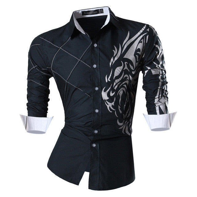 2017 Spring Autumn Features Shirts Men Casual Jeans Shirt New Arrival Long Sleeve Casual Slim Fit Male Shirts Z030