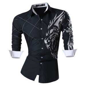 2017 Spring Autumn Features Shirts Men Casual Jeans Shirt New Arrival Long Sleeve Casual Slim Fit Male Shirts Z030