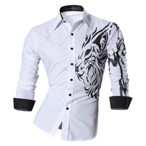 2017 Spring Autumn Features Shirts Men Casual Jeans Shirt New Arrival Long Sleeve Casual Slim Fit Male Shirts Z030
