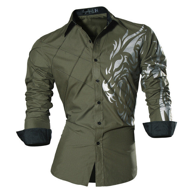 2017 Spring Autumn Features Shirts Men Casual Jeans Shirt New Arrival Long Sleeve Casual Slim Fit Male Shirts Z030