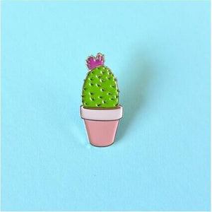 Hot New Oil Drop Cute Cactus Pots Planet Metal Brooch Pins Button Pins Girl Jeans Bag Decoration Gift