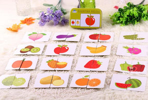 New Arrival Baby Toys Infant Early Head Start Training Puzzle Cognitive Card Vehicl/Fruit/Animal/Life Set Pair Puzzle Baby Gift