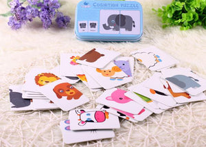 New Arrival Baby Toys Infant Early Head Start Training Puzzle Cognitive Card Vehicl/Fruit/Animal/Life Set Pair Puzzle Baby Gift