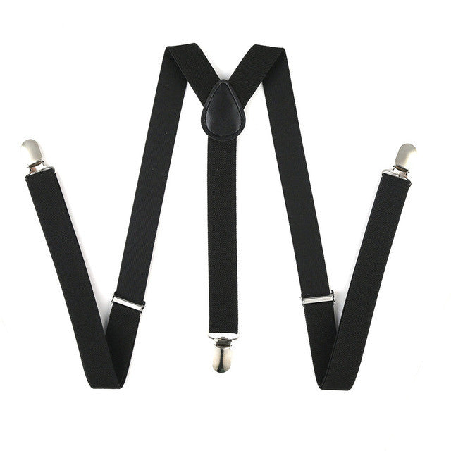 2017 Braces Men Suspenders for Women Jeans Pants Trouser with Clip-on Braces Elastic Suspenders Black White Clothing Accessories