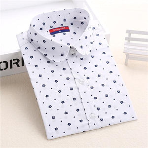 Dioufond Floral Women Blouses Polka Dot  Blouse Long Sleeve Shirt Women Cotton Camisas Femininas Blusa Feminina Ladies Tops