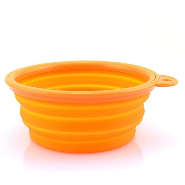 1pcsPet Products Silicone Pet Folding Dog Bowls Portable Dog Bowls Wholesale For Food The Dog Drinking Water Bowl Pet Bowls