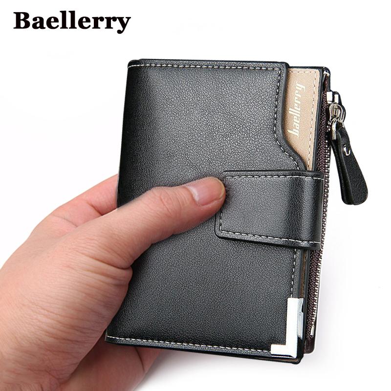 Baellerry brand Wallet men leather men wallets purse short male clutch leather wallet mens money bag quality guarantee