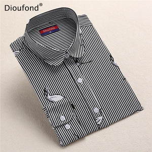 Dioufond Black Flower Print Blouse Women Turn Down Collar Button Down Blouse Shirt Casual Cotton Shirts Plus Size S-5XL 2017