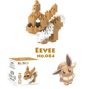 Nanoblock pikachu anime animal action figures micro building blocks miniature bricks diy juguetes 3d toys hobbies for kids.