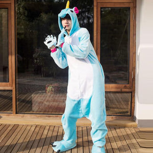 Adult Flannel Giraffe Pajamas Onesies Cosplay Costume Cartoon Animal Children Sleepwears Design For Toilet