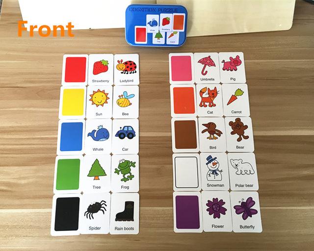 New Arrival Baby Toys Infant Early Head Start Training Puzzle Cognitive Card Vehicl/Fruit/Animal/Life Set Pair Puzzle Baby Gift