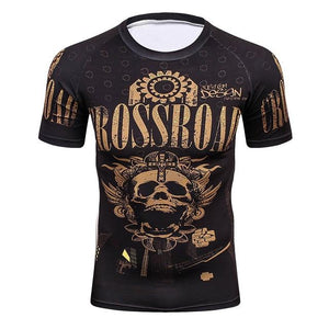 Men's Workout Clothes Short Sleeve Compression Shirt 3D Full Printing MMA Bodybuilding Tshirts Mens Gear Tee&Top Jerseys