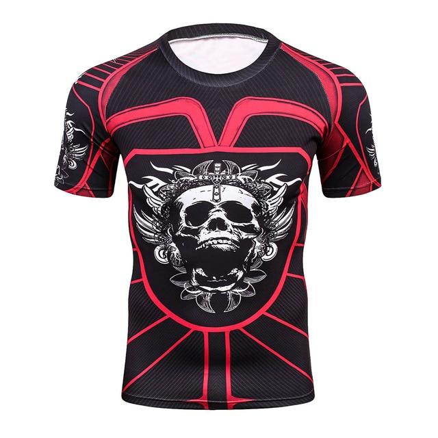 Men's Workout Clothes Short Sleeve Compression Shirt 3D Full Printing MMA Bodybuilding Tshirts Mens Gear Tee&Top Jerseys