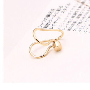 Temperament Simple Simulated Pearl Crystal Star Heart Moon Clip Ear Cuff Earrings For Women Fashion Jewelry No Piercing Bijoux