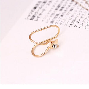 Temperament Simple Simulated Pearl Crystal Star Heart Moon Clip Ear Cuff Earrings For Women Fashion Jewelry No Piercing Bijoux