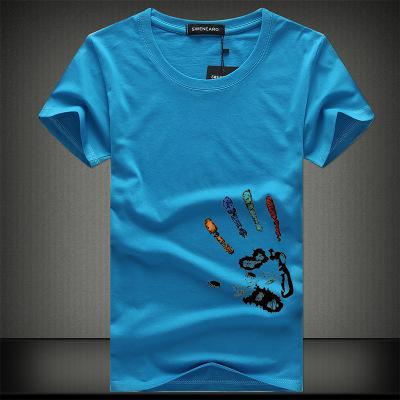 New Mens T Shirts Fashion Summer O-Neck Slim Fit Short Sleeve T Shirt Men Mercerized Cotton Brand-Clothing Casual Men T-Shirt