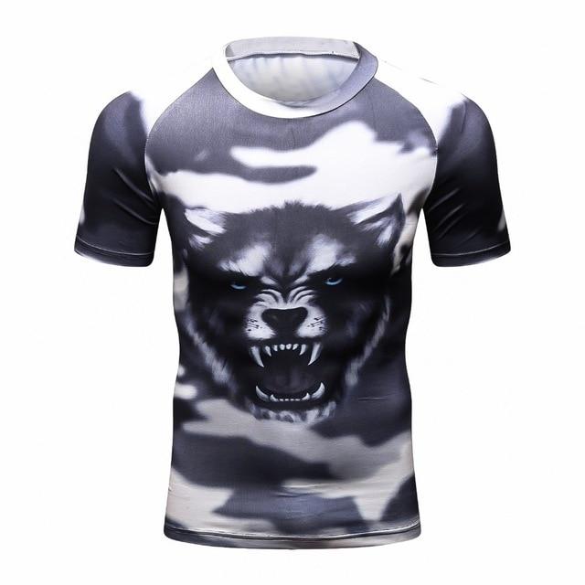 Men's Workout Clothes Short Sleeve Compression Shirt 3D Full Printing MMA Bodybuilding Tshirts Mens Gear Tee&Top Jerseys