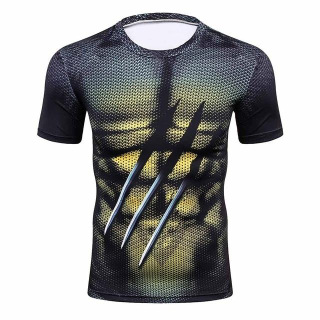 Men's Workout Clothes Short Sleeve Compression Shirt 3D Full Printing MMA Bodybuilding Tshirts Mens Gear Tee&Top Jerseys