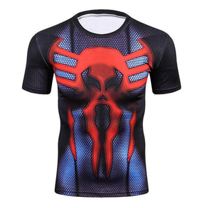 Men's Workout Clothes Short Sleeve Compression Shirt 3D Full Printing MMA Bodybuilding Tshirts Mens Gear Tee&Top Jerseys