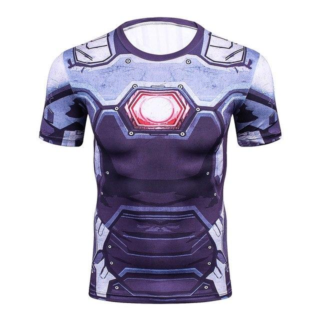 Men's Workout Clothes Short Sleeve Compression Shirt 3D Full Printing MMA Bodybuilding Tshirts Mens Gear Tee&Top Jerseys