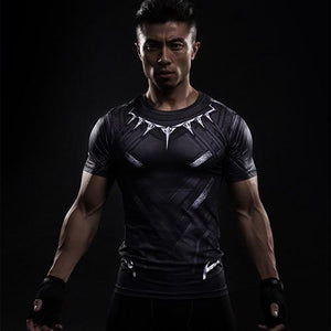 Short Sleeve 3D T Shirt Men T-Shirt Male Crossfit Tee Captain America Superman tshirt Men Fitness Compression Shirt Punisher MMA