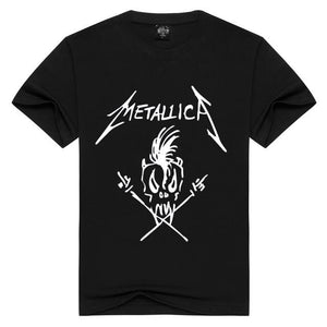 Men/Women Rock band Metallica t shirt ride the lightning tshirts Summer Tops Tees T-shirt Men Thrash Metal t-shirts Plus Size