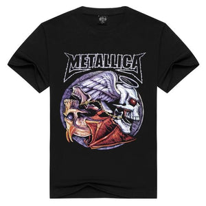 Men/Women Rock band Metallica t shirt ride the lightning tshirts Summer Tops Tees T-shirt Men Thrash Metal t-shirts Plus Size