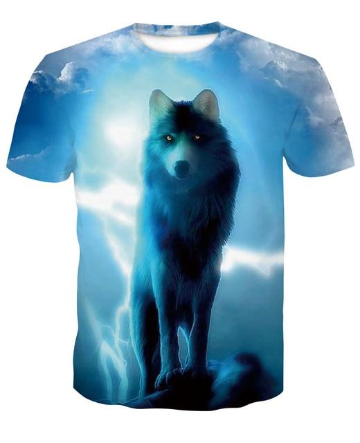 Devin Du 2018 Newest Harajuku Wolf 3D Print Cool T-shirt Men/Women Short Sleeve Summer Tops Tees T shirt Fashion M-4XL