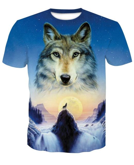 Devin Du 2018 Newest Harajuku Wolf 3D Print Cool T-shirt Men/Women Short Sleeve Summer Tops Tees T shirt Fashion M-4XL