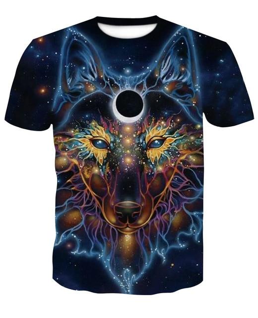 Devin Du 2018 Newest Harajuku Wolf 3D Print Cool T-shirt Men/Women Short Sleeve Summer Tops Tees T shirt Fashion M-4XL