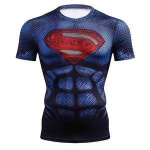 NEW 2018 Marvel Super Heroes Avenger Captain America Batman Tshirt Men Compression Base Layer Thermal Under Causal Shirt