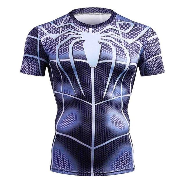 NEW 2018 Marvel Super Heroes Avenger Captain America Batman Tshirt Men Compression Base Layer Thermal Under Causal Shirt