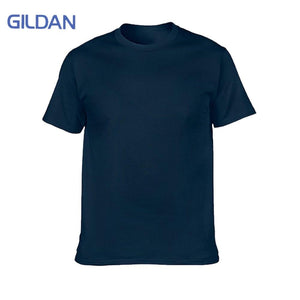 GILDAN Brand Blank T-Shirt Men Short Sleeve Tshirts Solid 100% Cotton Homme Tee Shirt 3XL Summer Men Clothings Plus Size