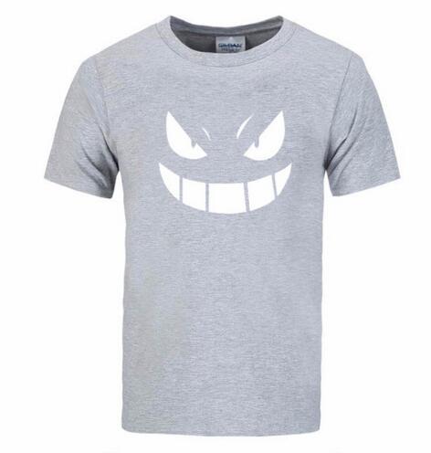 2017 Summer streetwear mma Pocket Monster Pokemon t-shirt Men hip hop casual Short Sleev Gengar Cartoon Anime tshirts man