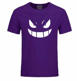 2017 Summer streetwear mma Pocket Monster Pokemon t-shirt Men hip hop casual Short Sleev Gengar Cartoon Anime tshirts man