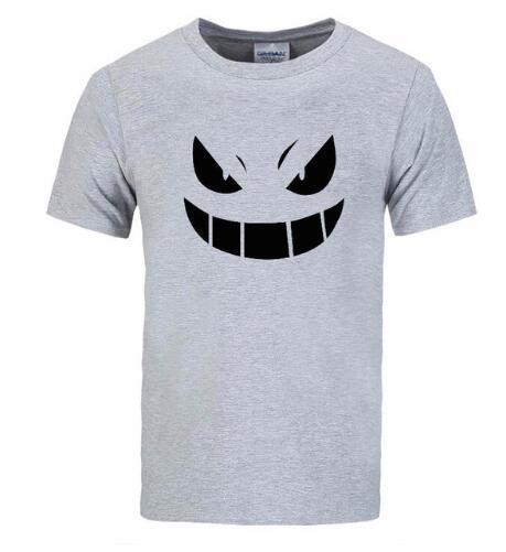 2017 Summer streetwear mma Pocket Monster Pokemon t-shirt Men hip hop casual Short Sleev Gengar Cartoon Anime tshirts man