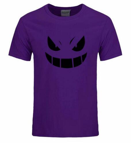 2017 Summer streetwear mma Pocket Monster Pokemon t-shirt Men hip hop casual Short Sleev Gengar Cartoon Anime tshirts man