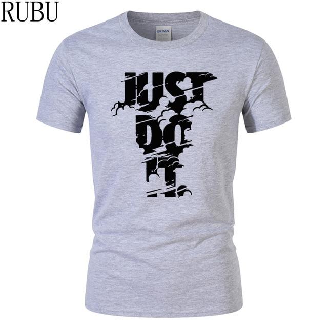 RUBU 2018 New High quality brand men T-shirt casual short sleeve o-neck fashion printed cotton t shirt men /woman tees shirt