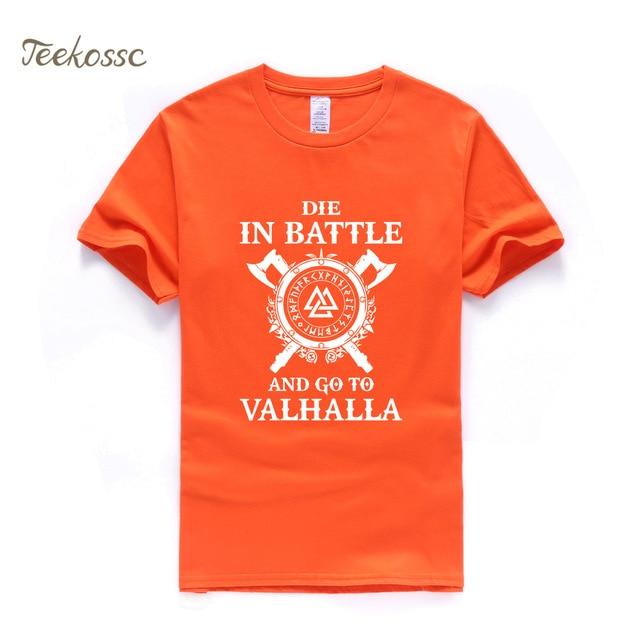 Odin Vikings T Shirt Men Die In Battle And Go To Valhalla Tshirt Mens Summer Print Hip Hop T-Shirt Black Tops Tee Plus Size XXXL