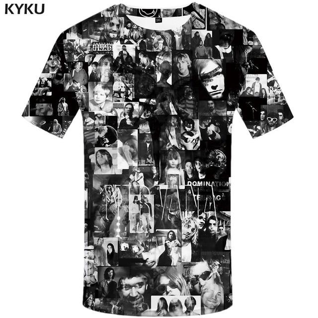 KYKU Bear Tshirt Men Animal T Shirt Punk Rock Funny T Shirts Hip Hop Tee 3d T-shirt Black Cool Mens Clothing Summer 2018 New