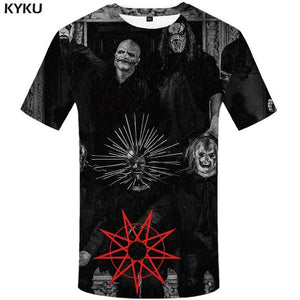 KYKU Bear Tshirt Men Animal T Shirt Punk Rock Funny T Shirts Hip Hop Tee 3d T-shirt Black Cool Mens Clothing Summer 2018 New